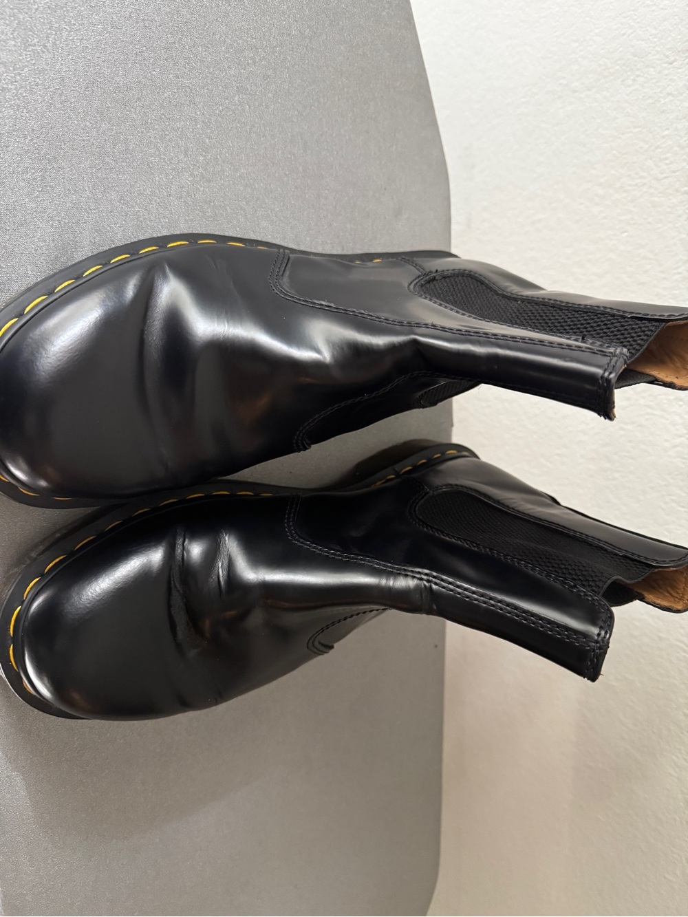 Dr. Martens Black Leather Chukka Boots with Yellow Stitching - Picture 4 of 4
